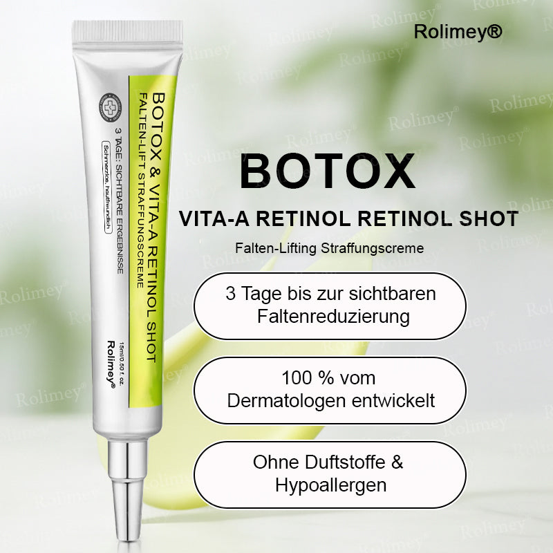 🍀👑✨Jetzt jugendliche Haut zurückgewinnen 💫Rolimey® Botox & Vita-A Retinol Shot Falten-Lift Straffungscreme