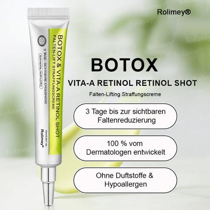 🍀👑✨Jetzt jugendliche Haut zurückgewinnen 💫Rolimey® Botox & Vita-A Retinol Shot Falten-Lift Straffungscreme