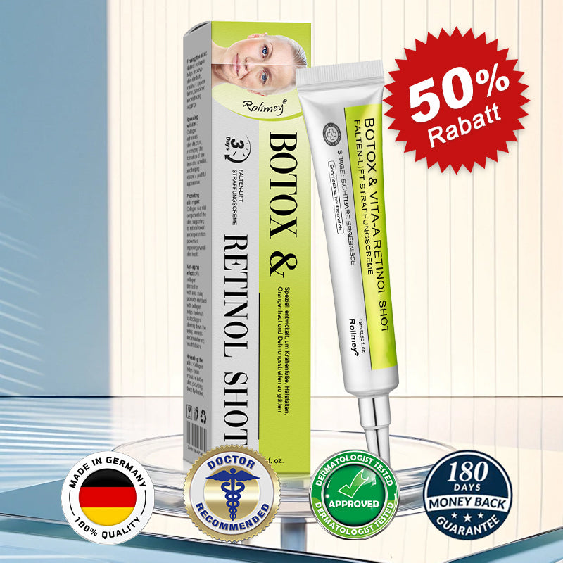 🍀👑✨Jetzt jugendliche Haut zurückgewinnen 💫Rolimey® Botox & Vita-A Retinol Shot Falten-Lift Straffungscreme